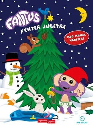 Omslag: "Fantus pynter juletre" av Knut Næsheim