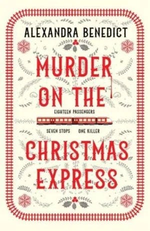 Omslag: "Murder on the Christmas Express" av Alexandra Benedict